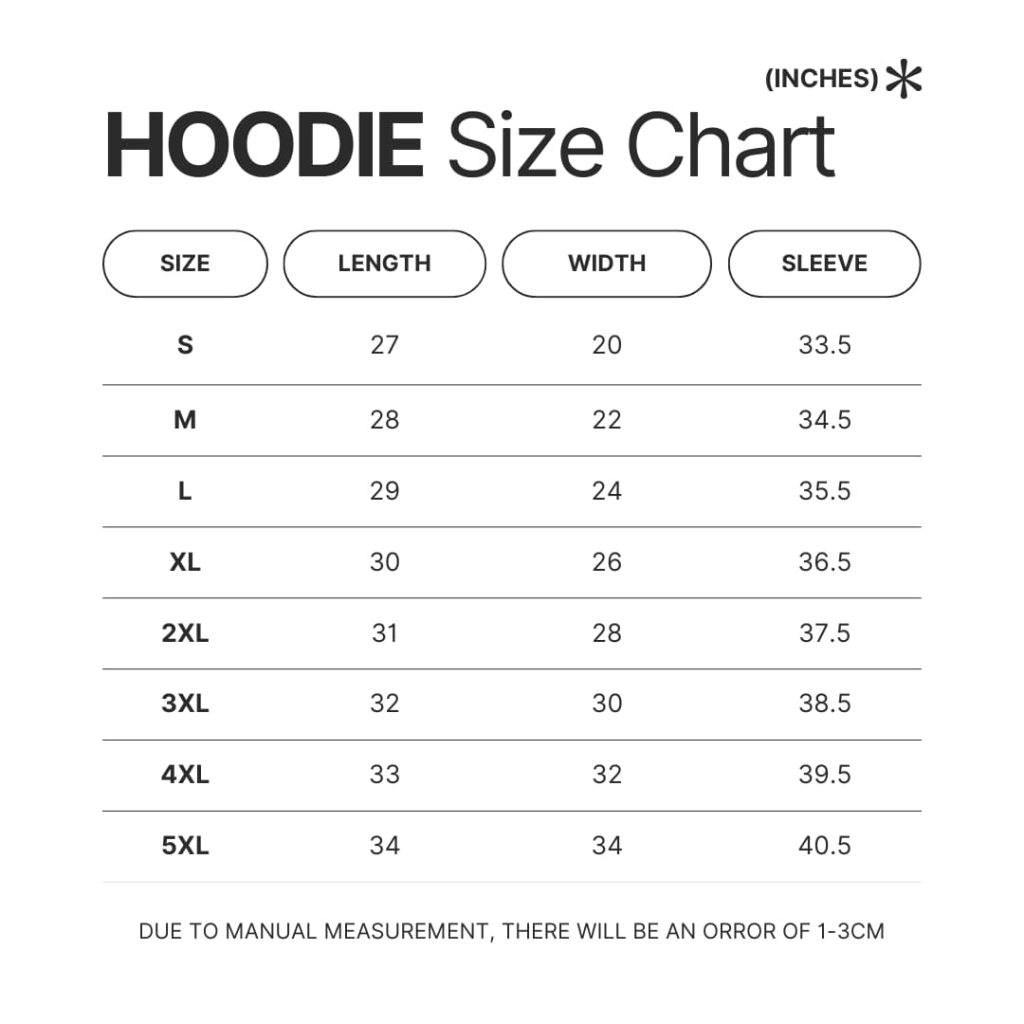 Hoodie Size Chart - Brockhampton Store