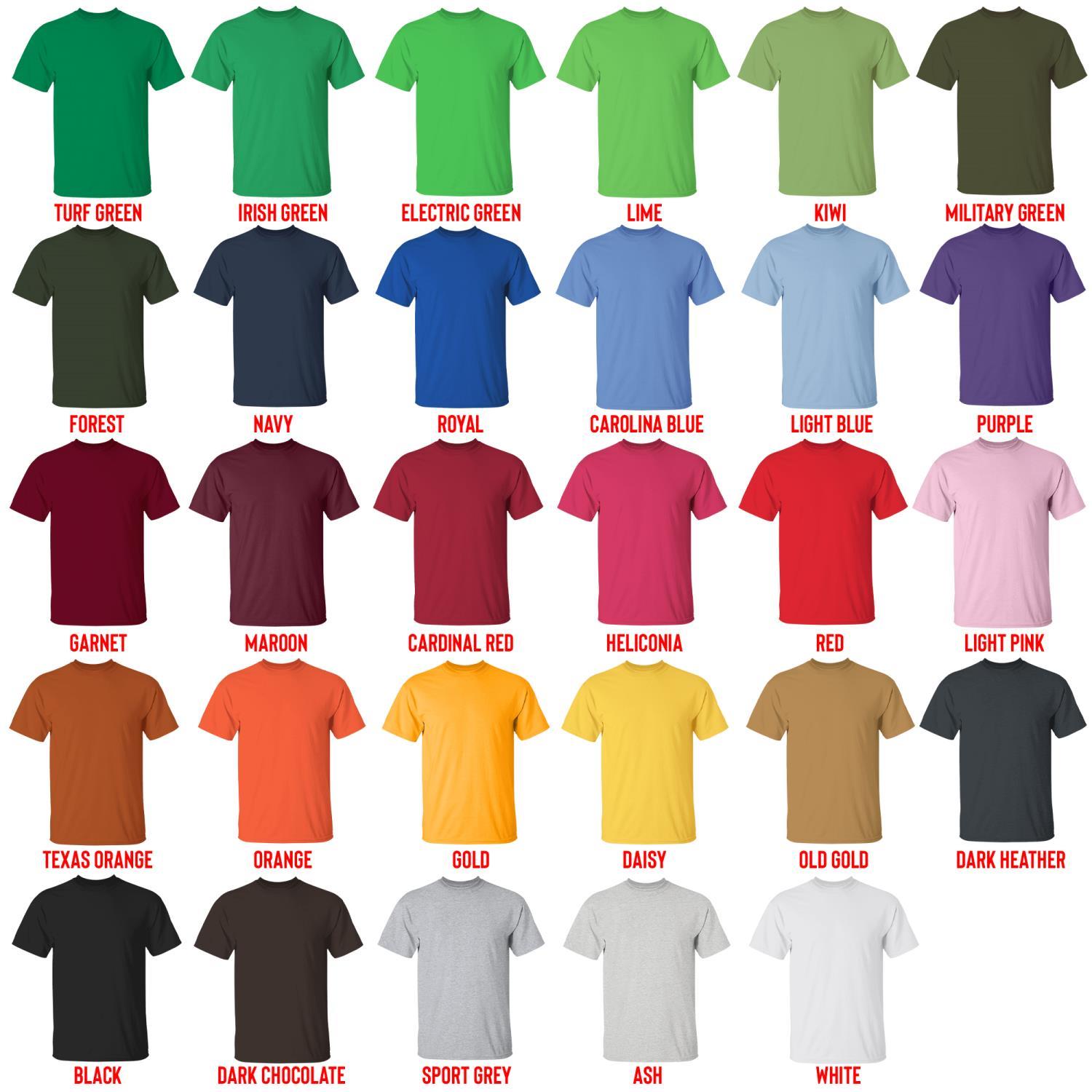 t shirt color chart - Brockhampton Store