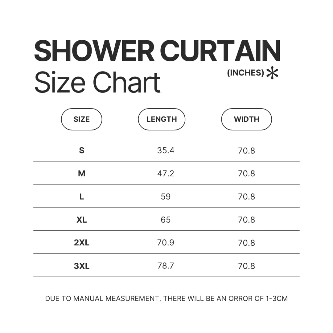 Shower Curtain Size Chart - Brockhampton Store