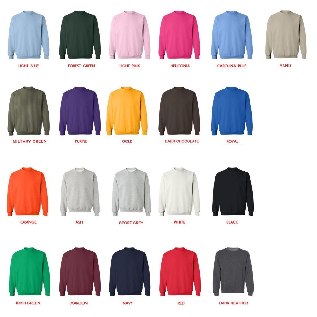 sweatshirt color chart - Brockhampton Store